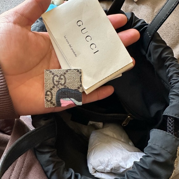 GG Supreme Angry Cat Drawstring Bag: - Picture 2 of 5